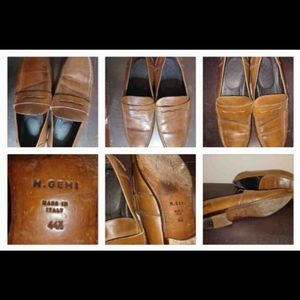 M.GEMI tan Italian loafers
